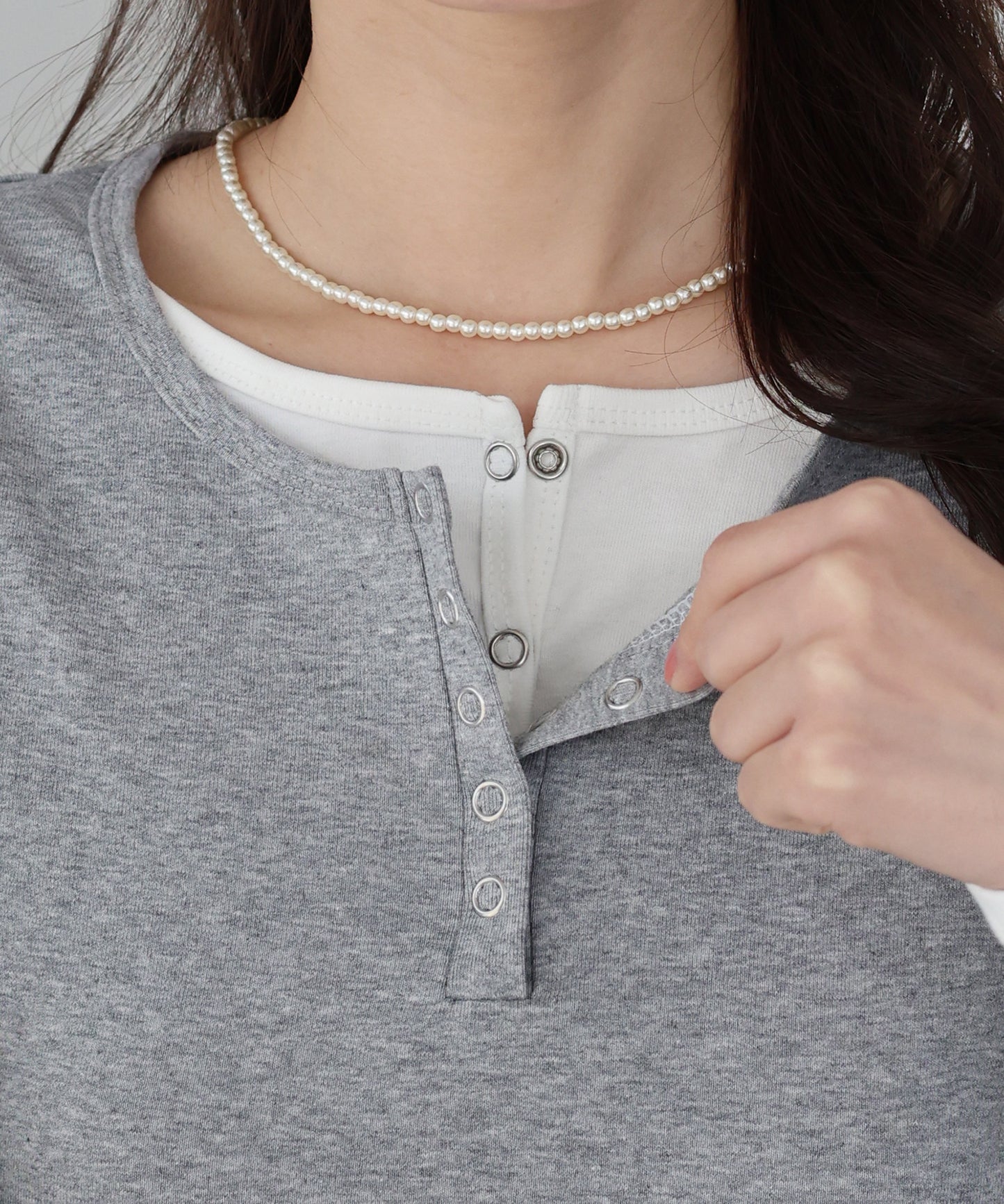 【早割5％OFF】ヘンリレイヤードカットソー【ネコポス】