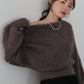 【早割5％OFF】オフショルシャギーニット