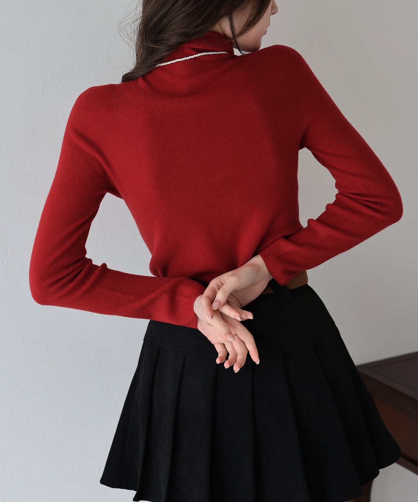 【早割5％OFF】ウール混タートルネックニット