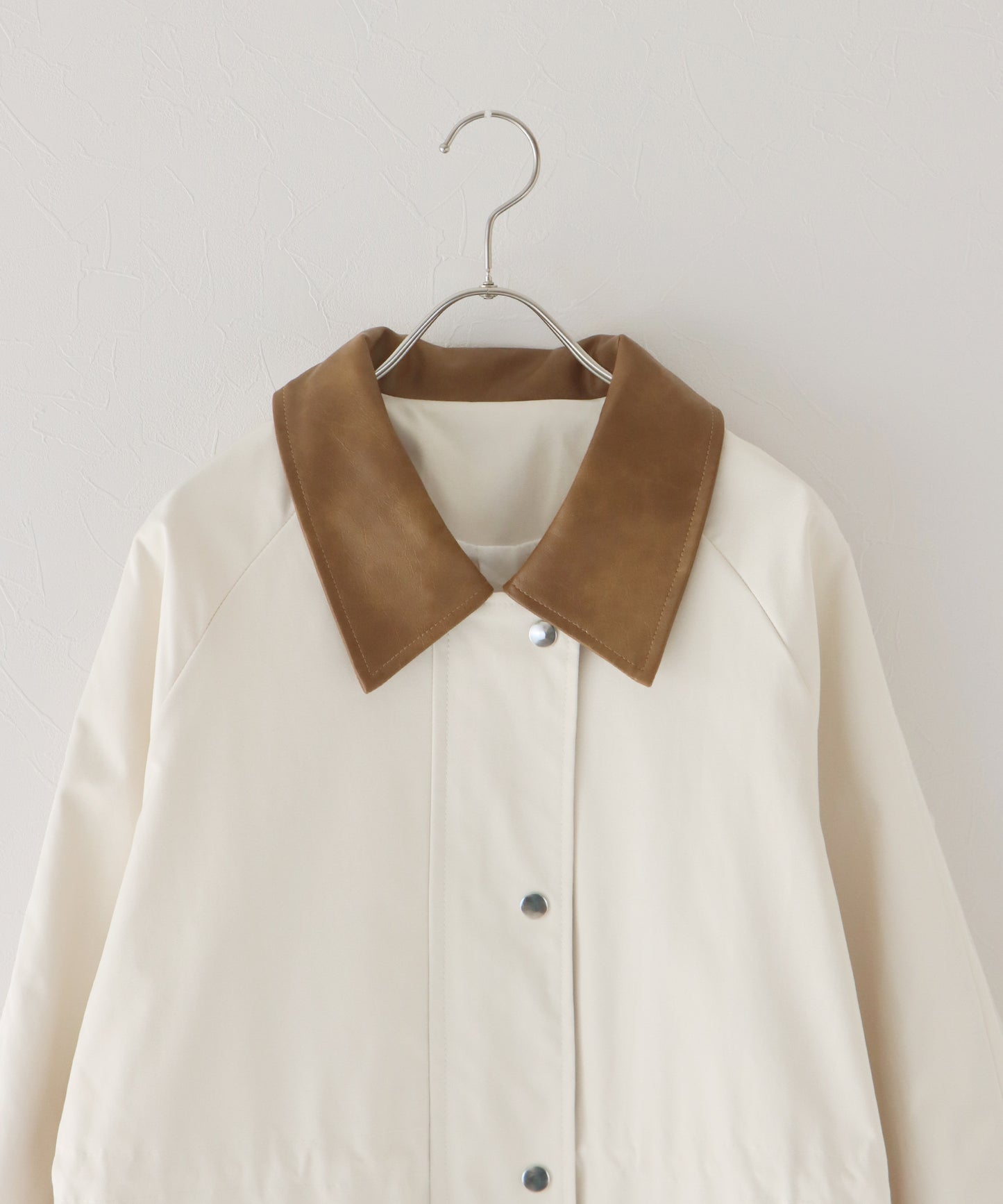 【早割5％OFF】レザー襟スプリングコート