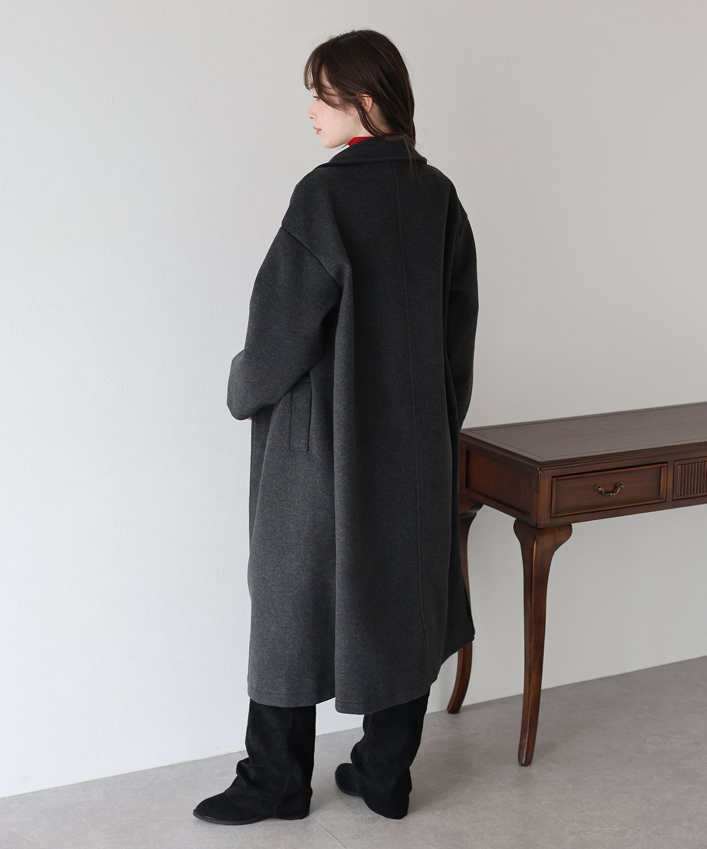 【早割5％OFF】テーラードウールロングコート