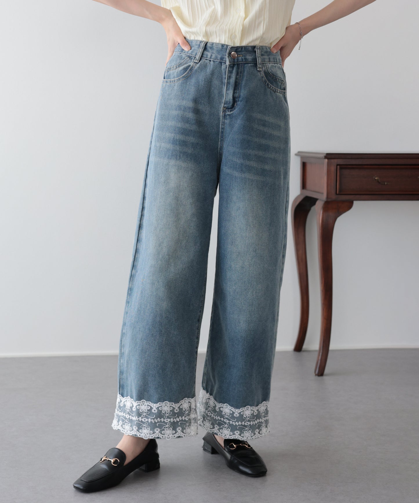 【早割5％OFF】ヘムレースデニム