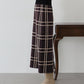 チェックニットタイトスカート