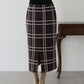 チェックニットタイトスカート