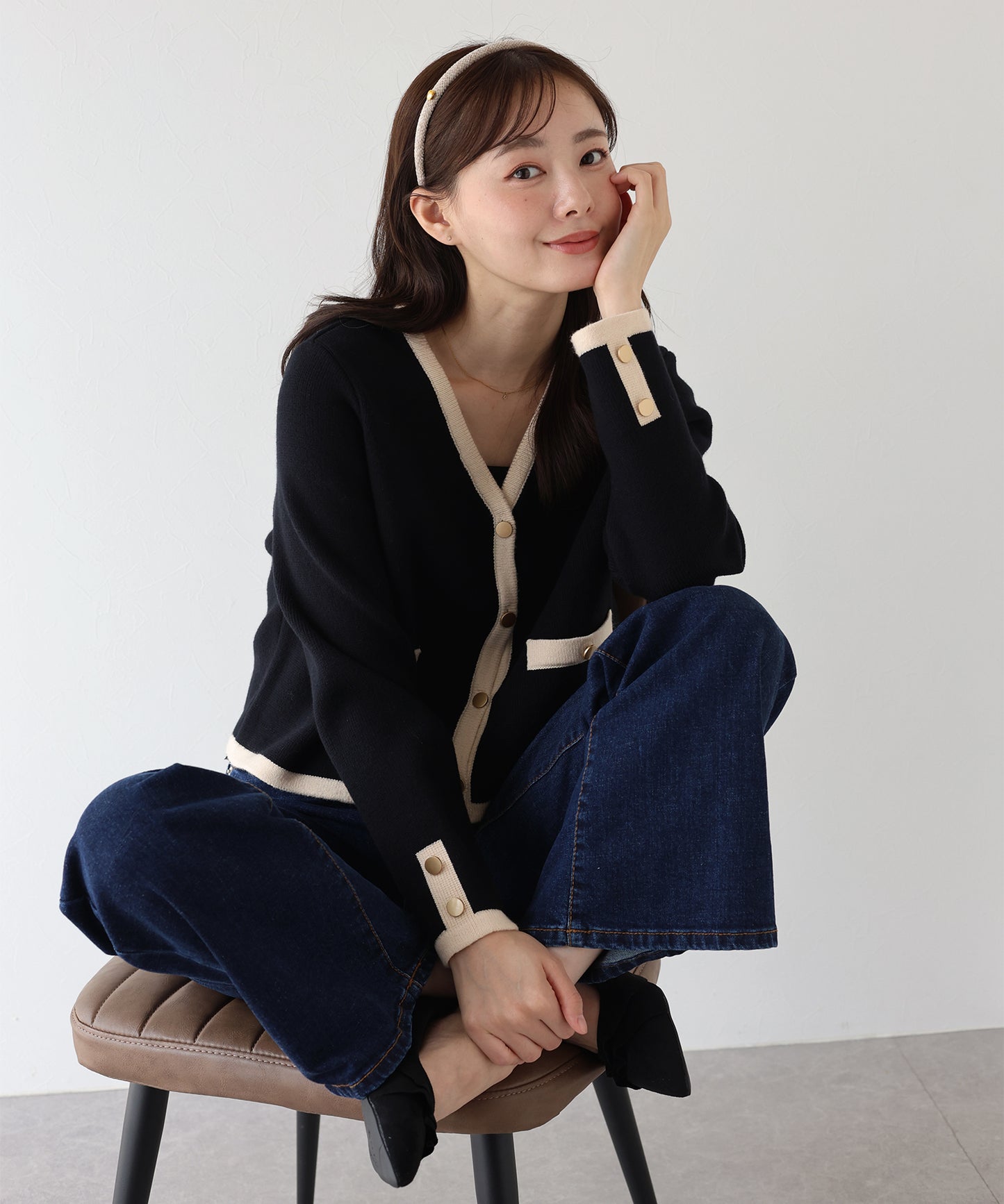 【TIME SALE】Ⅴネックニットジャケット