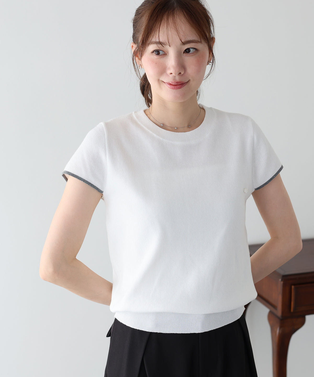 シェルプレートバイカラーニット【メール便】