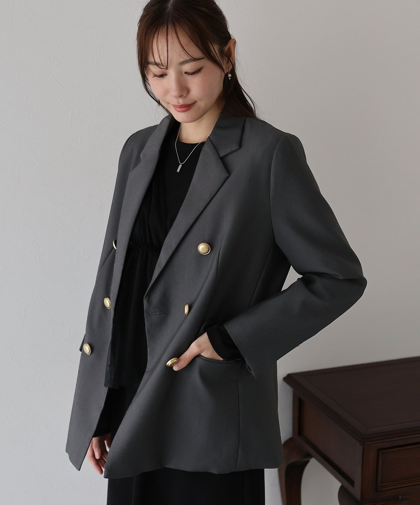 【早割5％OFF】バックスリットテーラードジャケット