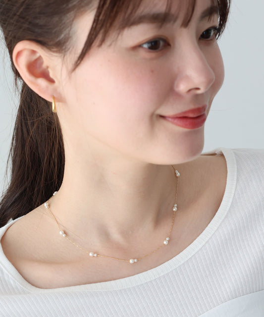 【早割5％OFF】パールステーションネックレス／ニッケルフリー【ネコポス】