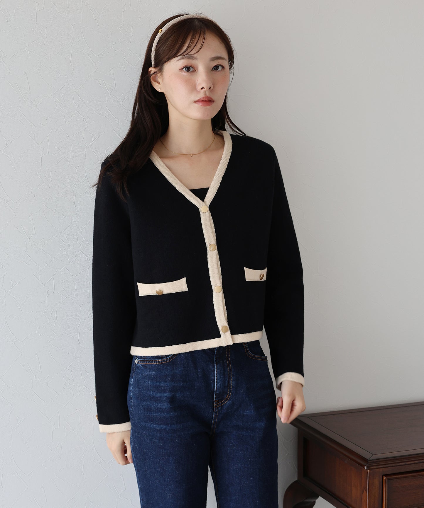 【早割5％OFF】Ⅴネックニットジャケット