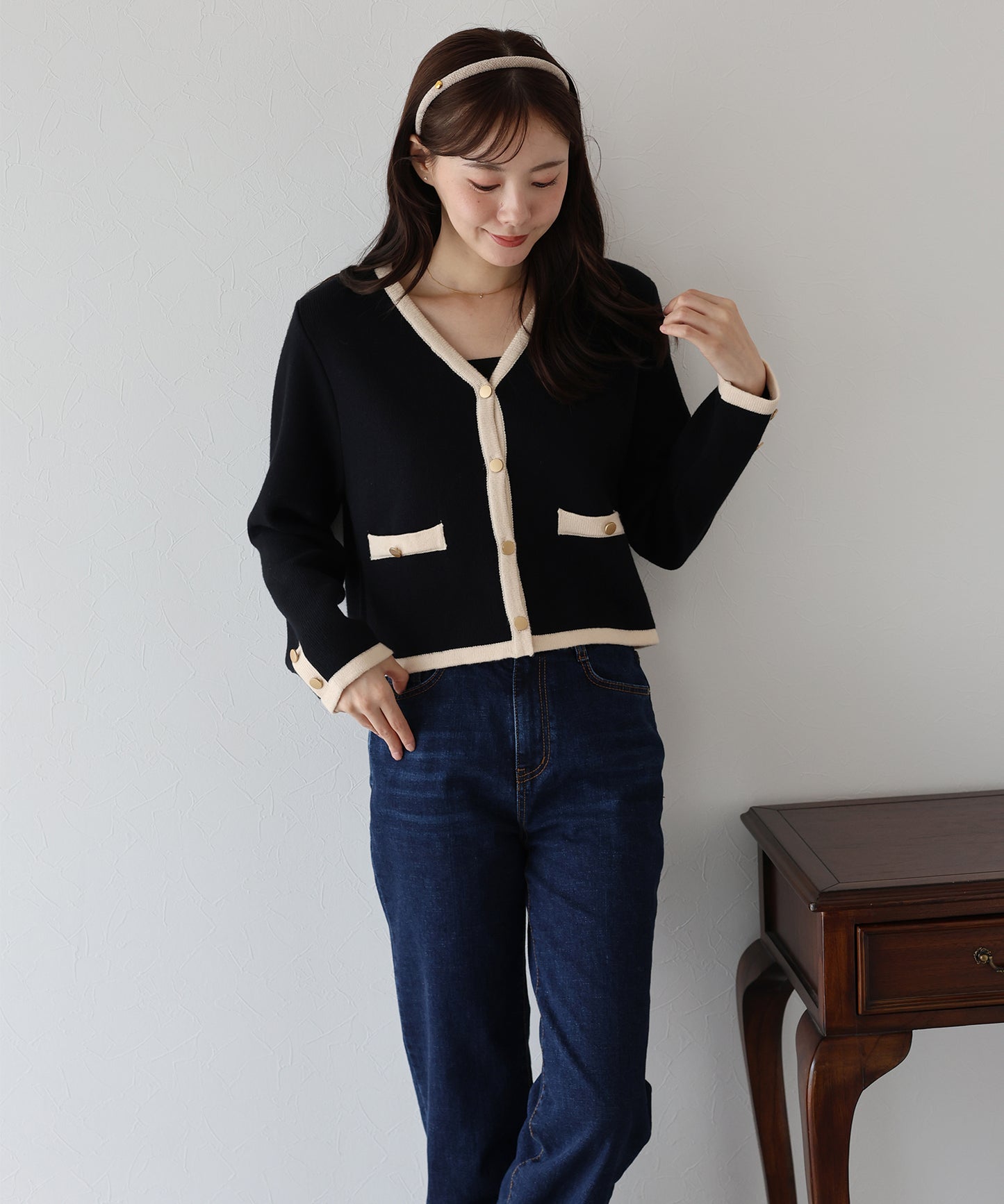 【TIME SALE】Ⅴネックニットジャケット