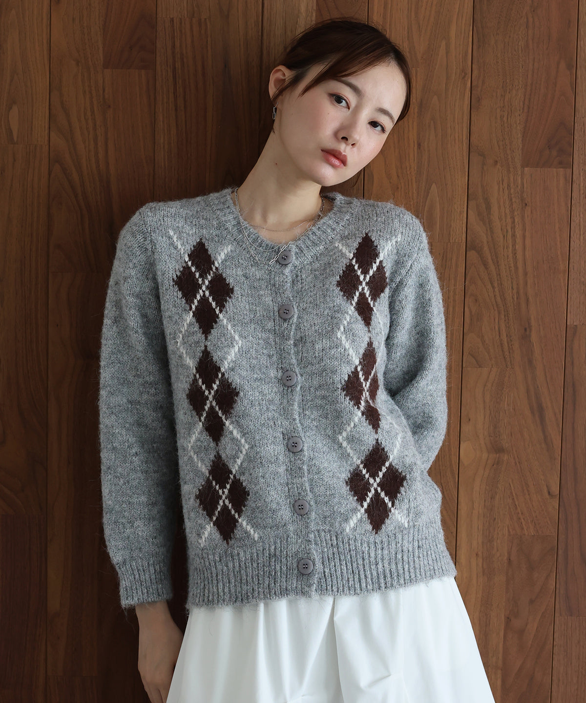 【早割5％OFF】アーガイルカーディガン