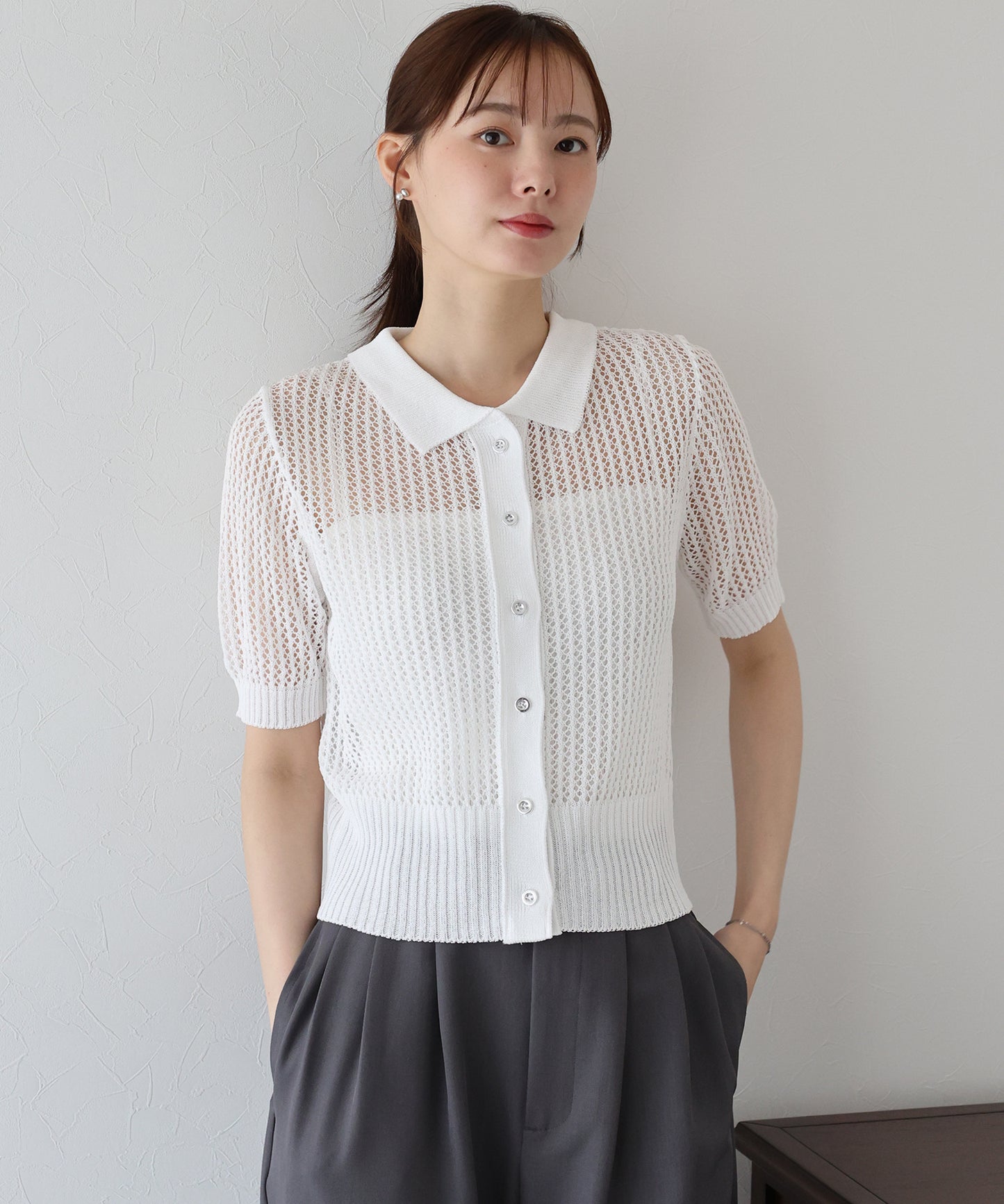 【TIME SALE】メッシュポロニット