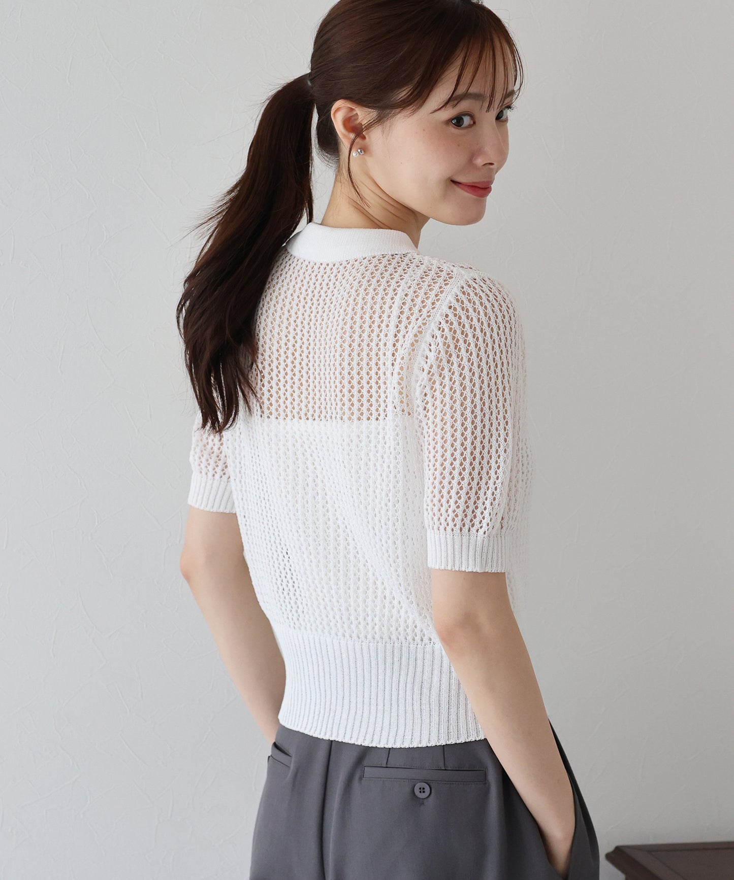 【TIME SALE】メッシュポロニット