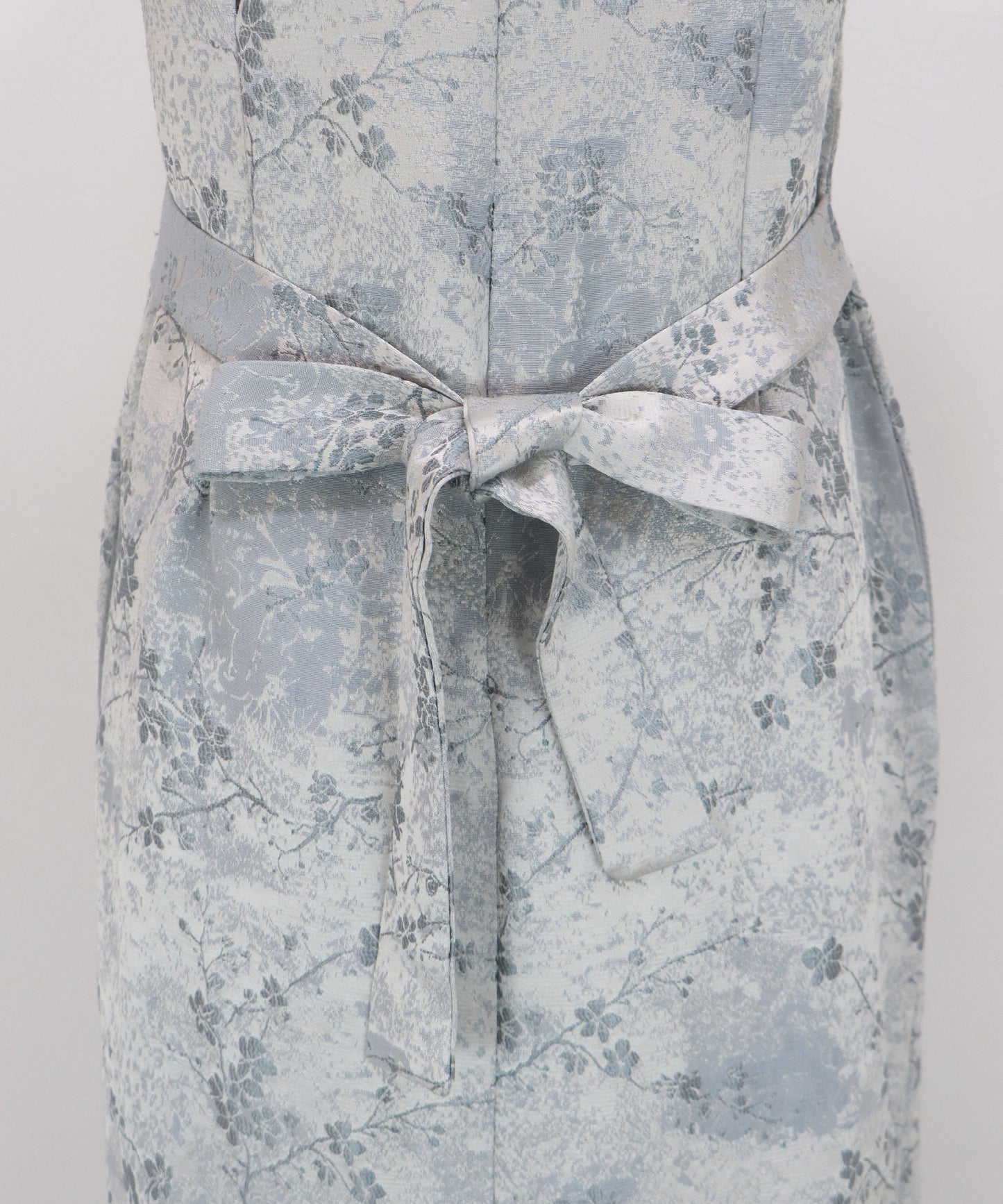 フラワー刺繍ハートネックベロアワンピース