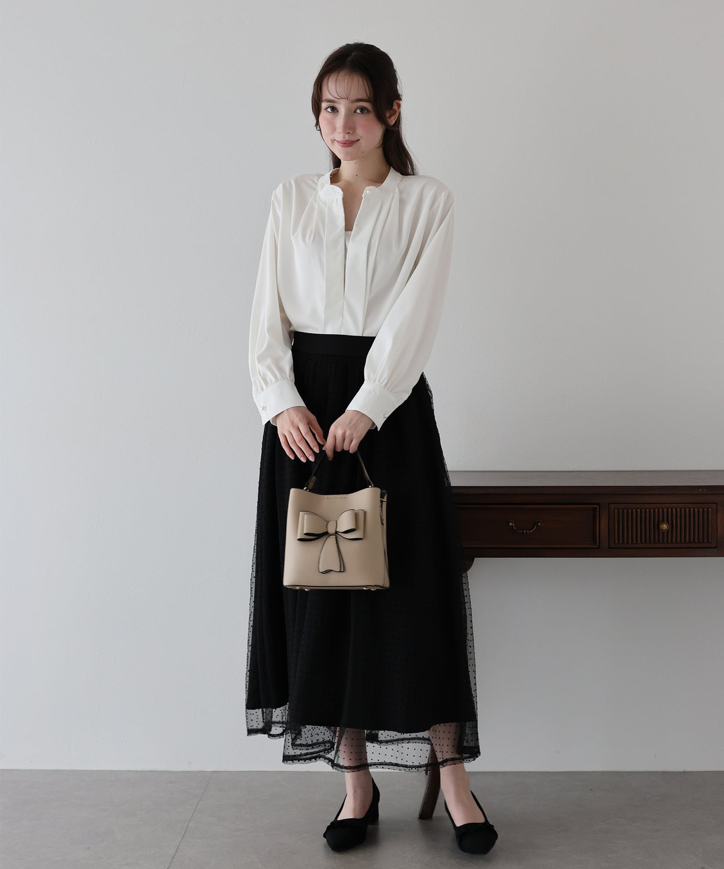 2WAYフロントタックブラウス【ネコポス】