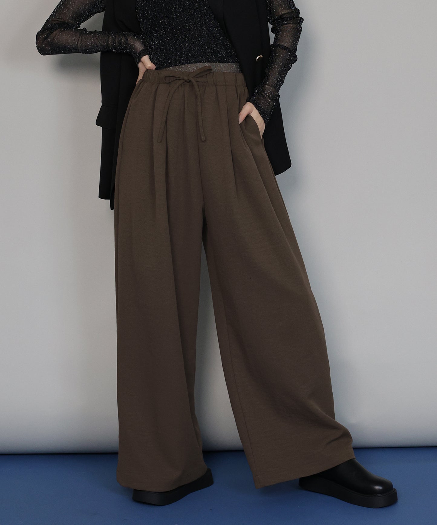 【TIME SALE】タックワイドイージーパンツ[ J by blue ]