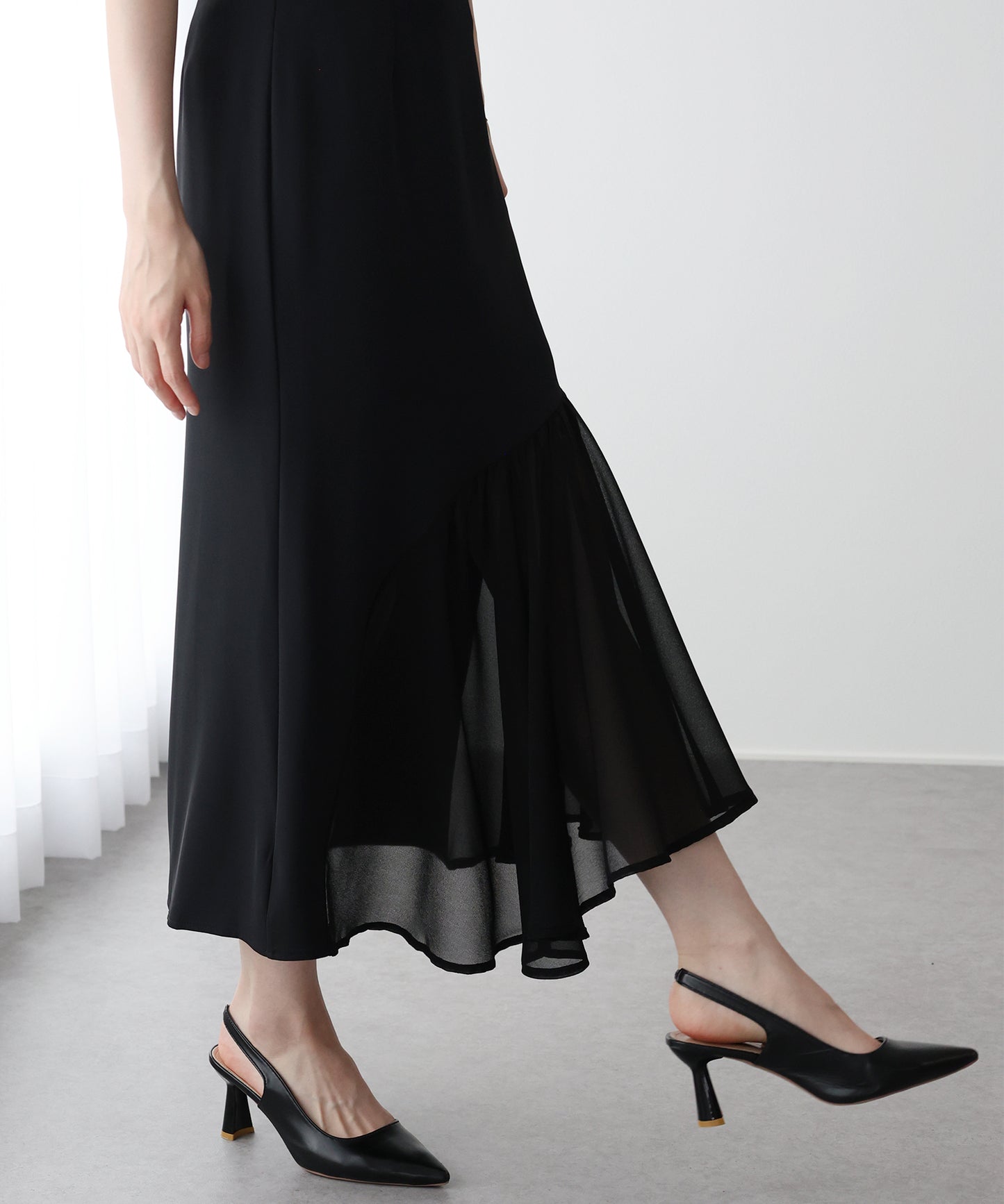 【早割5％OFF】シフォンドッキングスカート