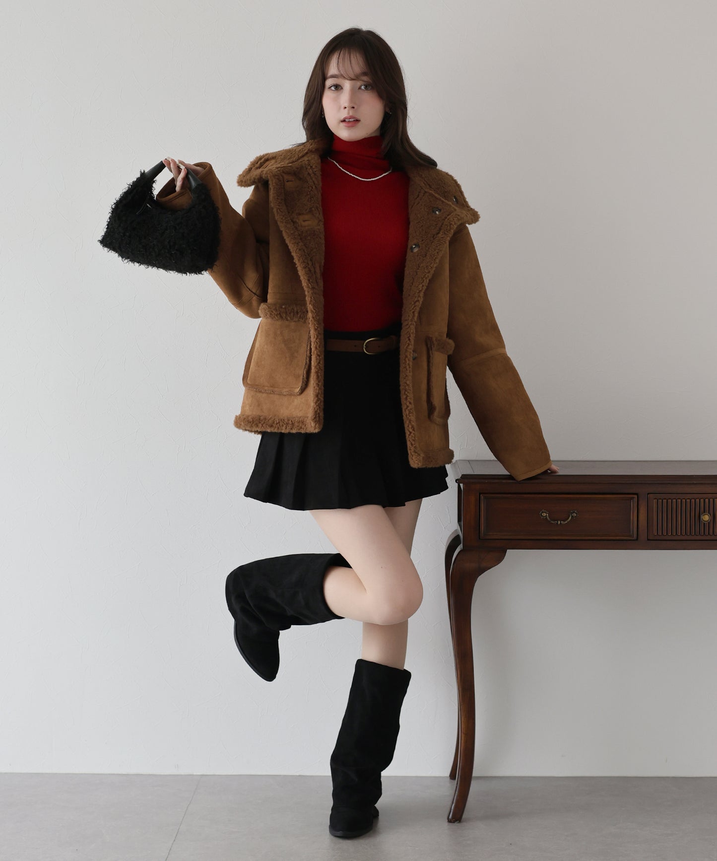 リバーシブルボアムートンコート