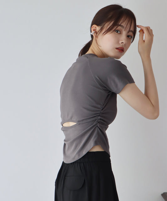 【SALE】バックオープンカットソー【ネコポス】