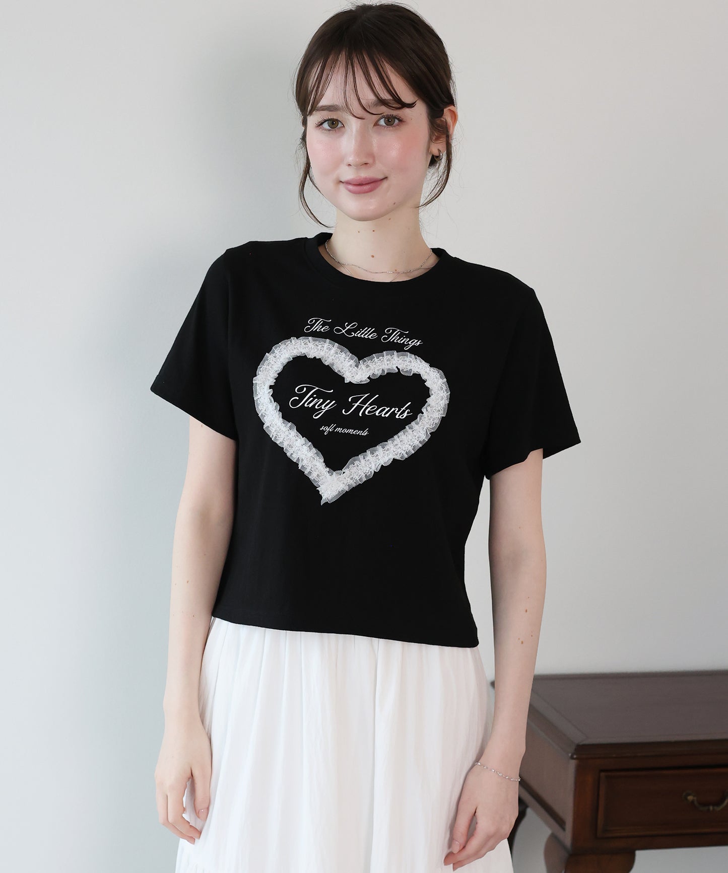 ハートレースショートTシャツ【メール便】