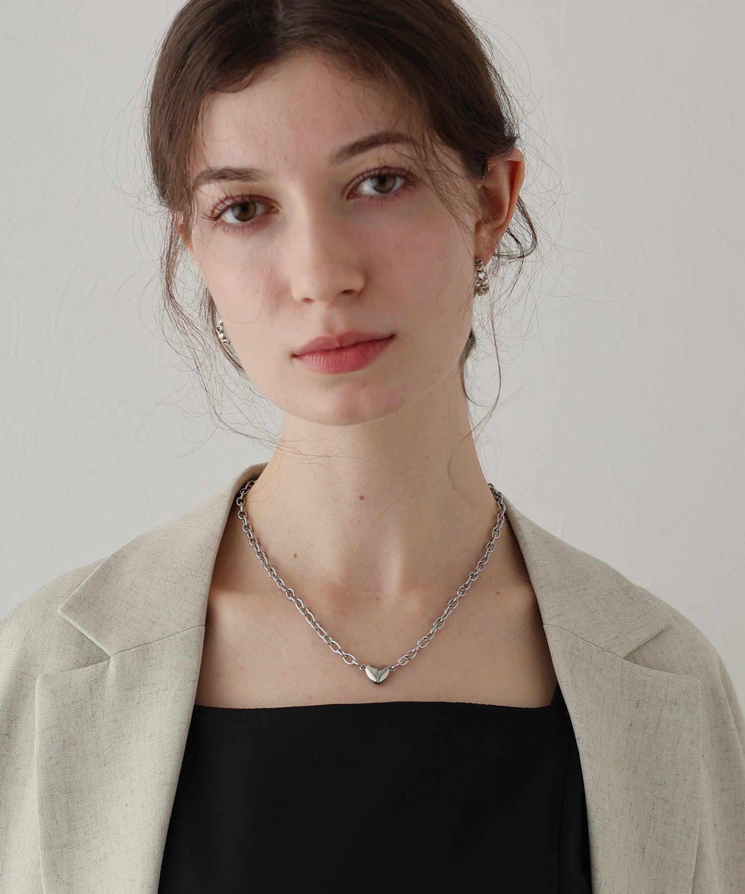 ハートマグネットネックレス / サージカルステンレス[ J by blue