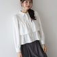 【早割5％OFF】フリルティアードピーチブラウス