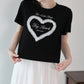 ハートレースショートTシャツ【メール便】