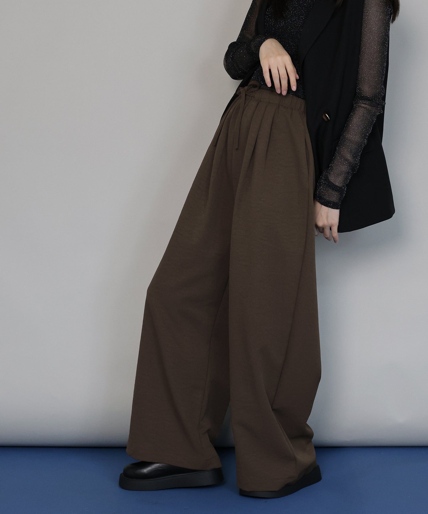 【TIME SALE】タックワイドイージーパンツ[ J by blue ]