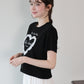 ハートレースショートTシャツ【メール便】