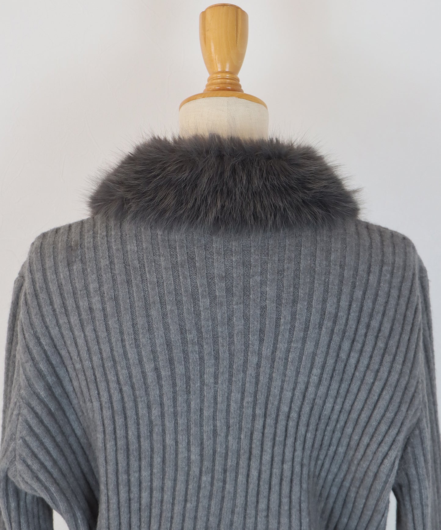 【早割5％OFF】ファー襟ダブルジップニット