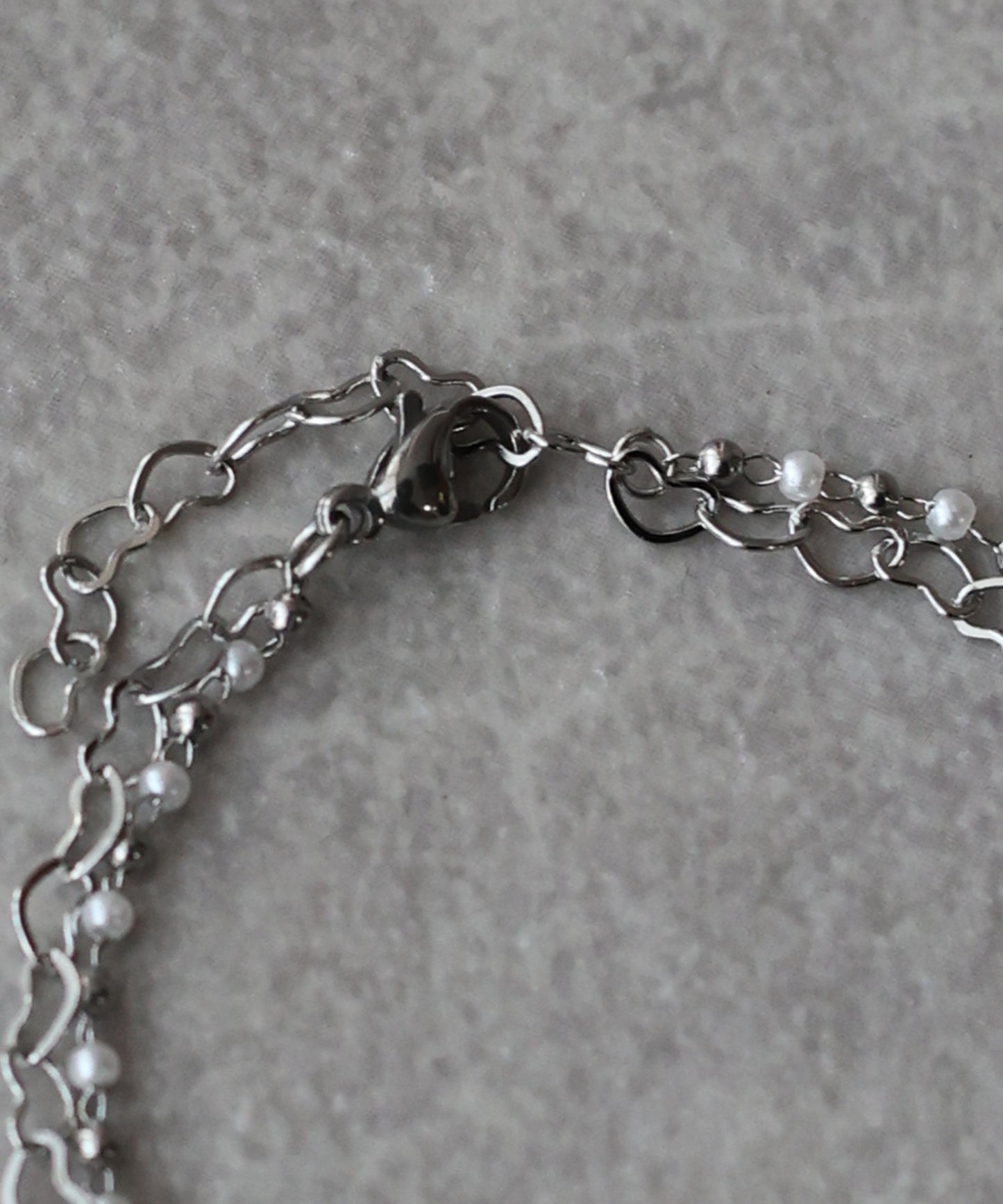 【早割5％OFF】ハートチェーンブレスレット/ サージカルステンレス【ネコポス】