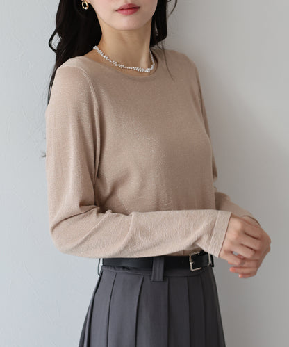【SALE】ラメシアーニットトップス