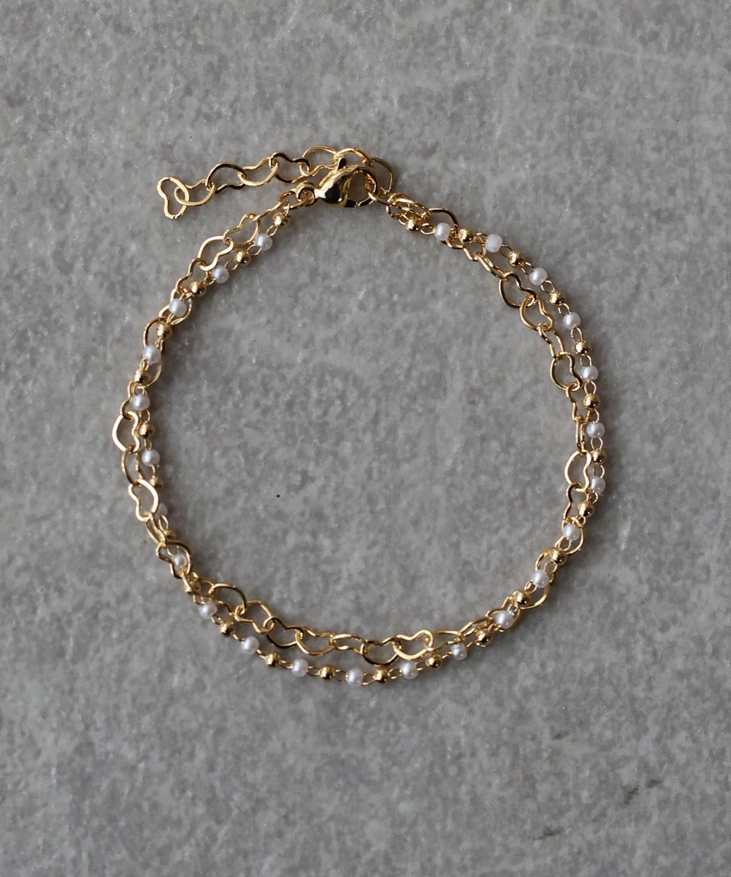 【早割5％OFF】ハートチェーンブレスレット/ サージカルステンレス【ネコポス】