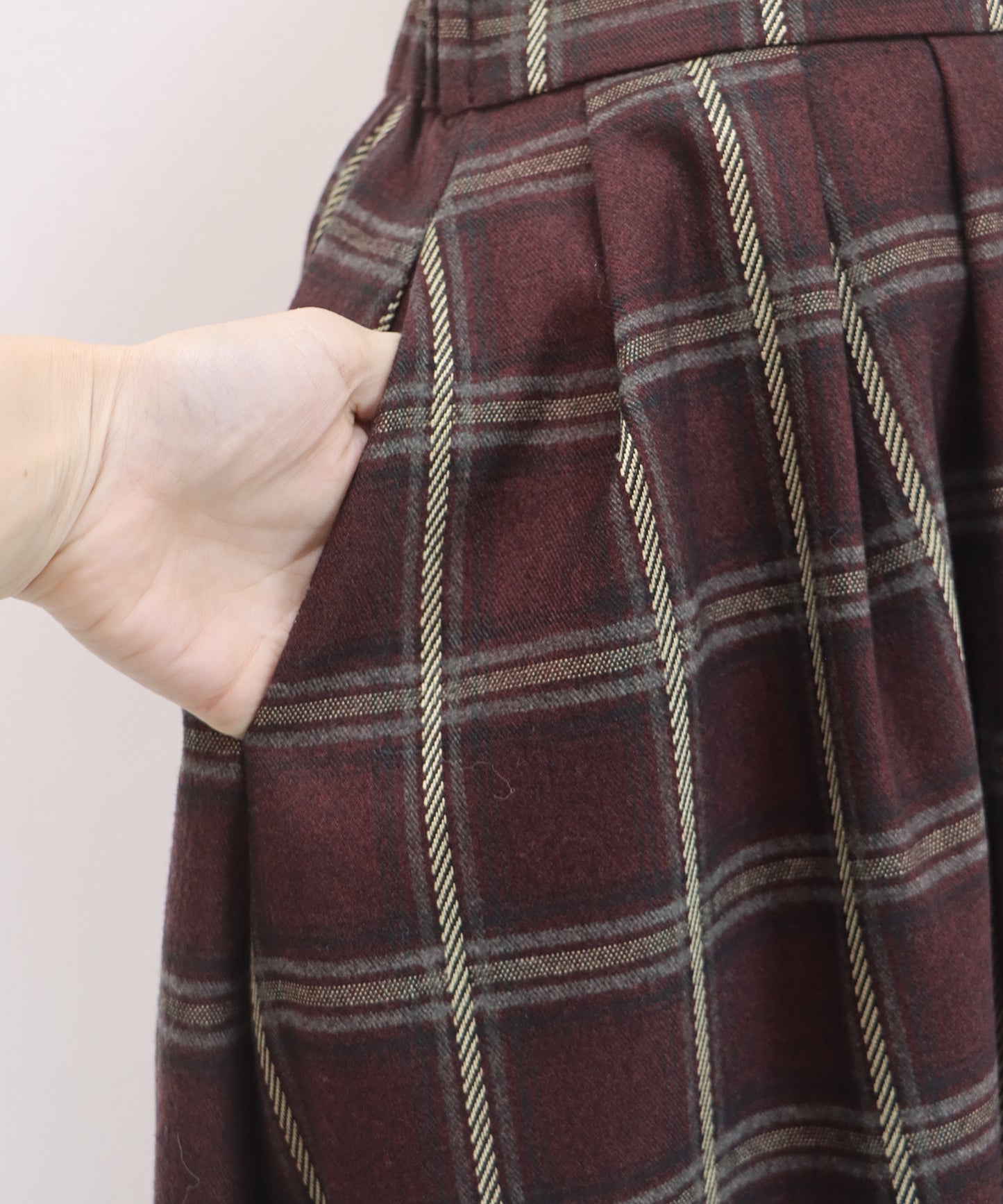 丈が選べるチェックロングスカート