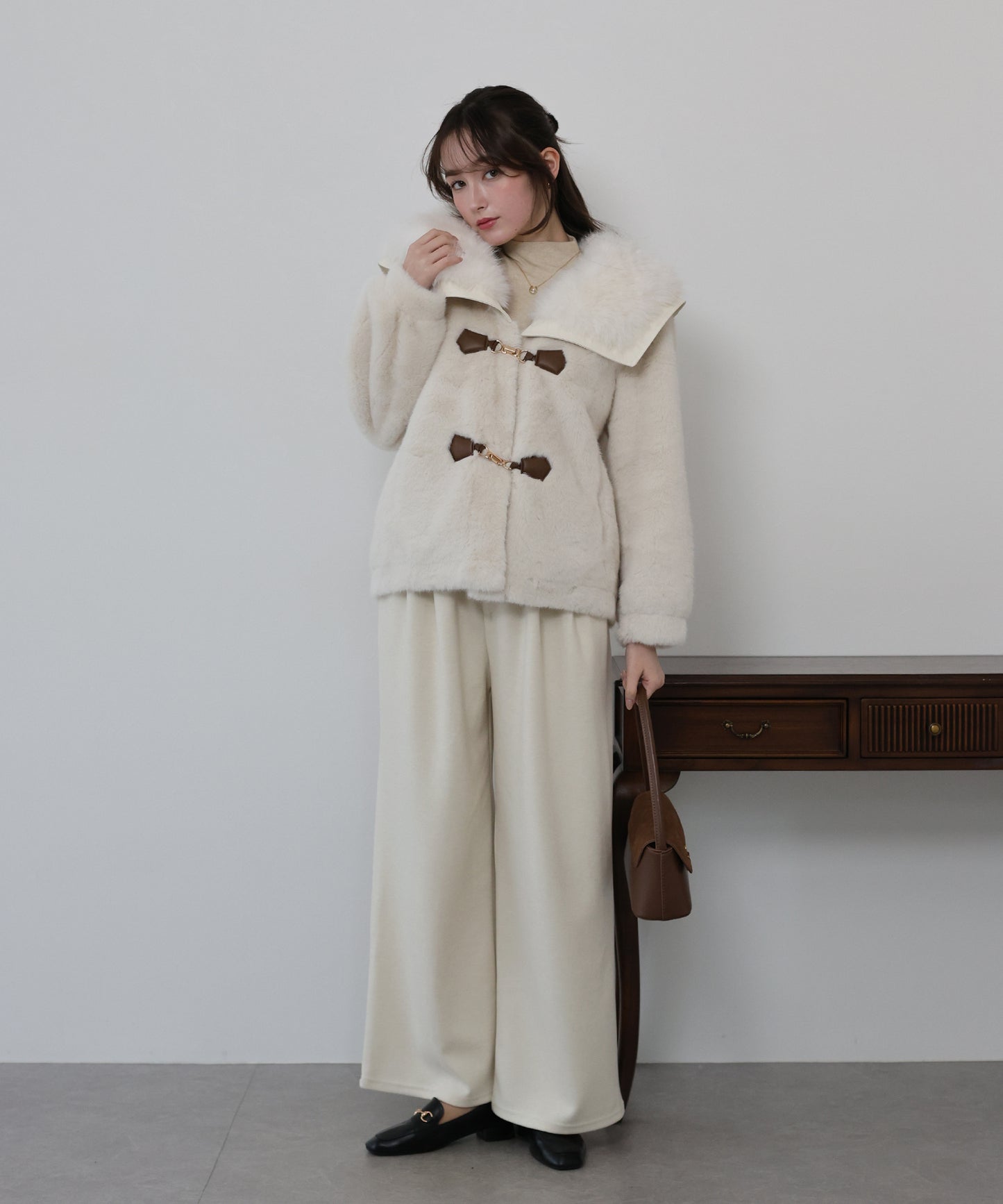 ビッグカラーファーコート