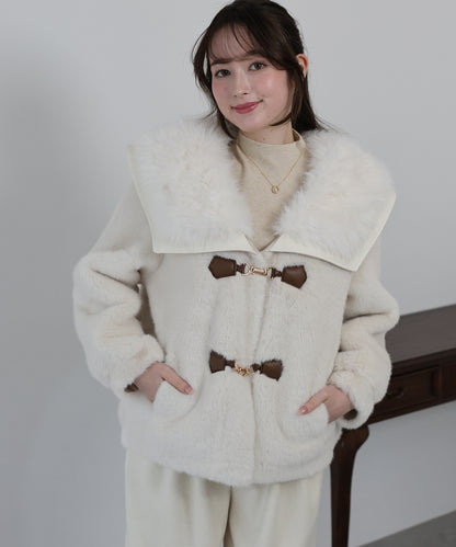 【早割5％OFF】ビッグカラーファーコート