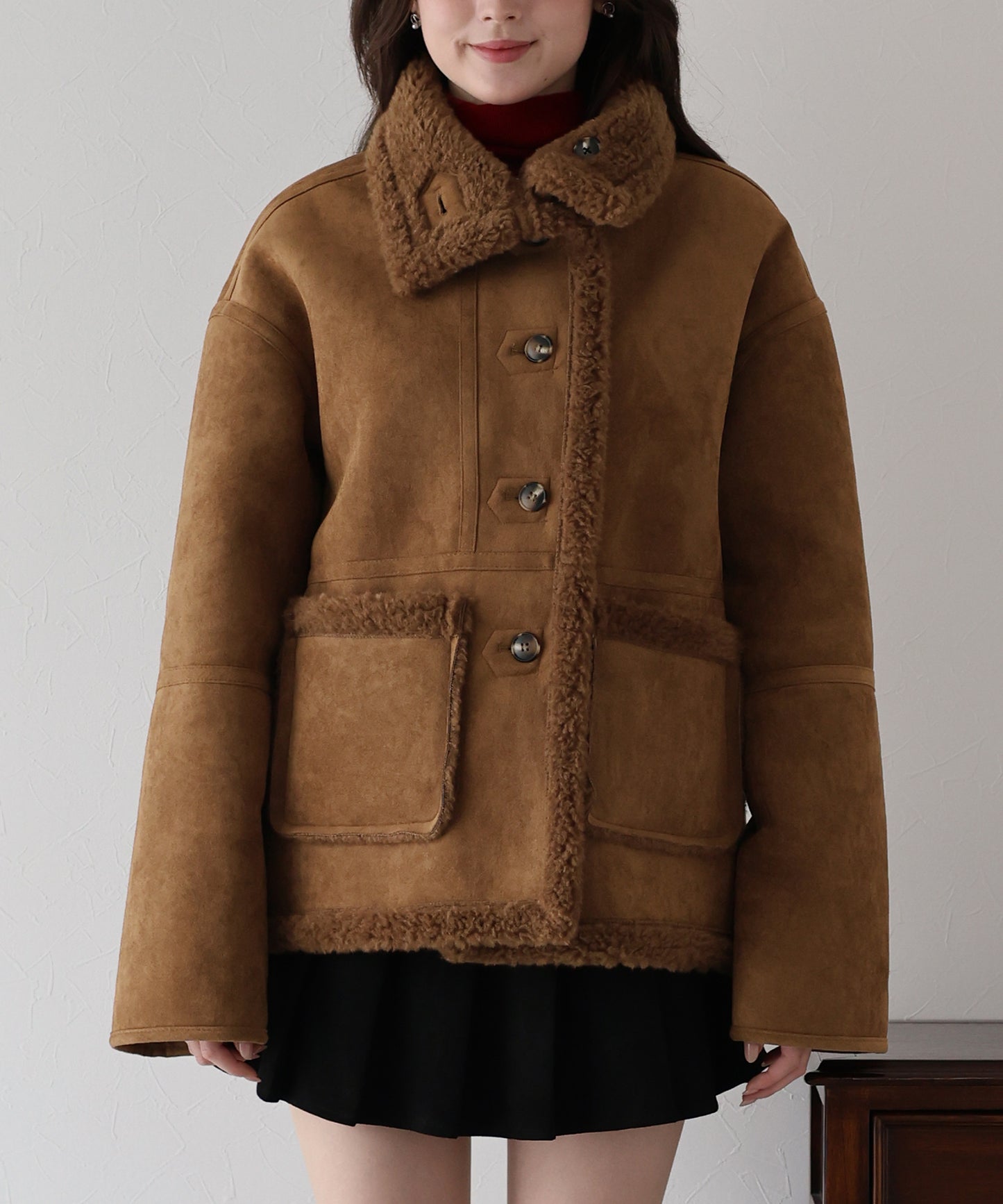 リバーシブルボアムートンコート