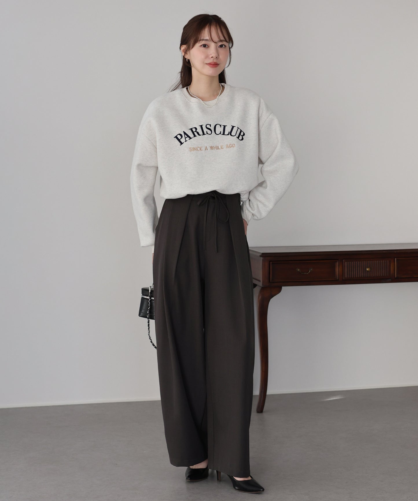 【早割5％OFF】ロゴ刺繍ドロストスウェット