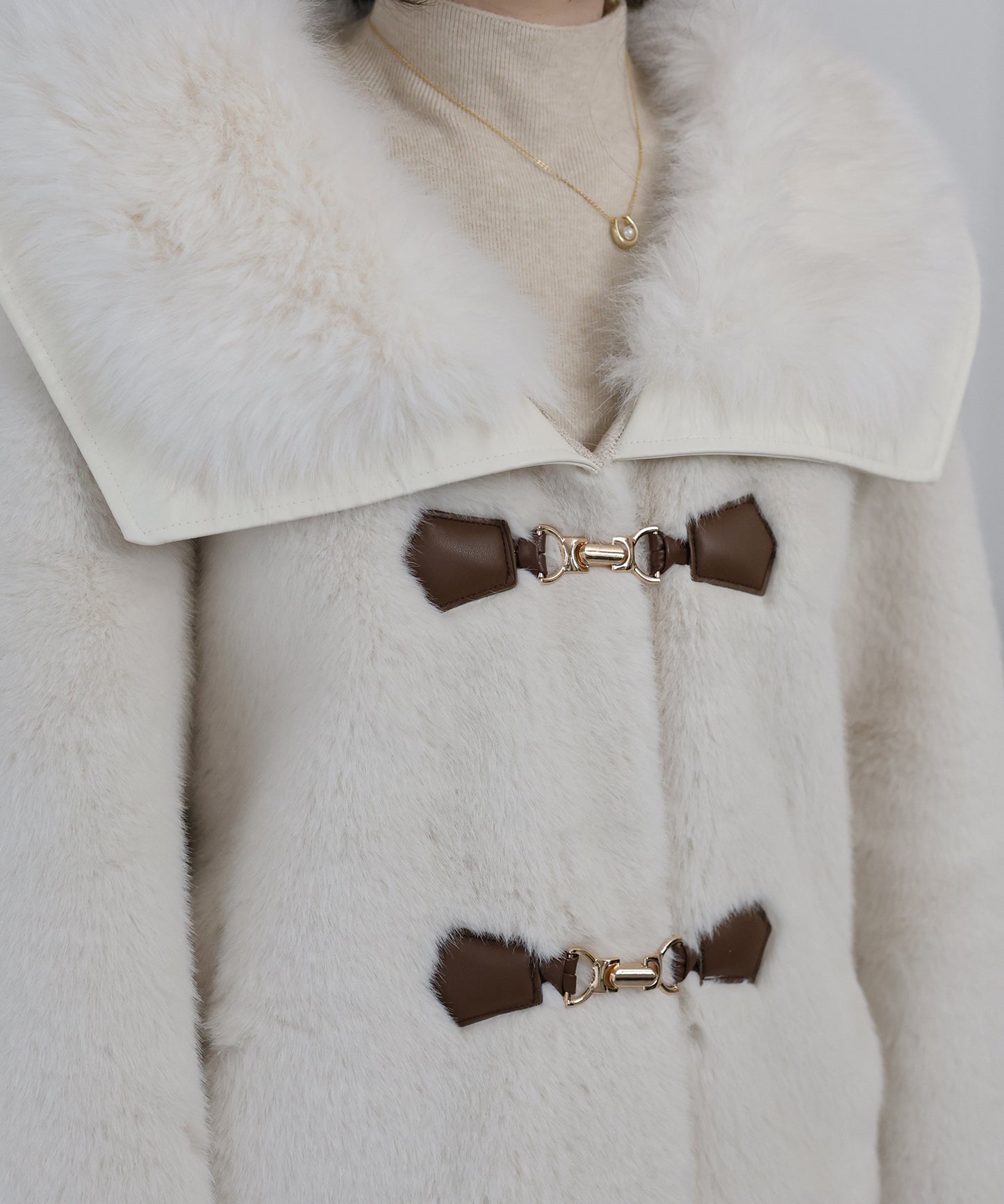 ビッグカラーファーコート