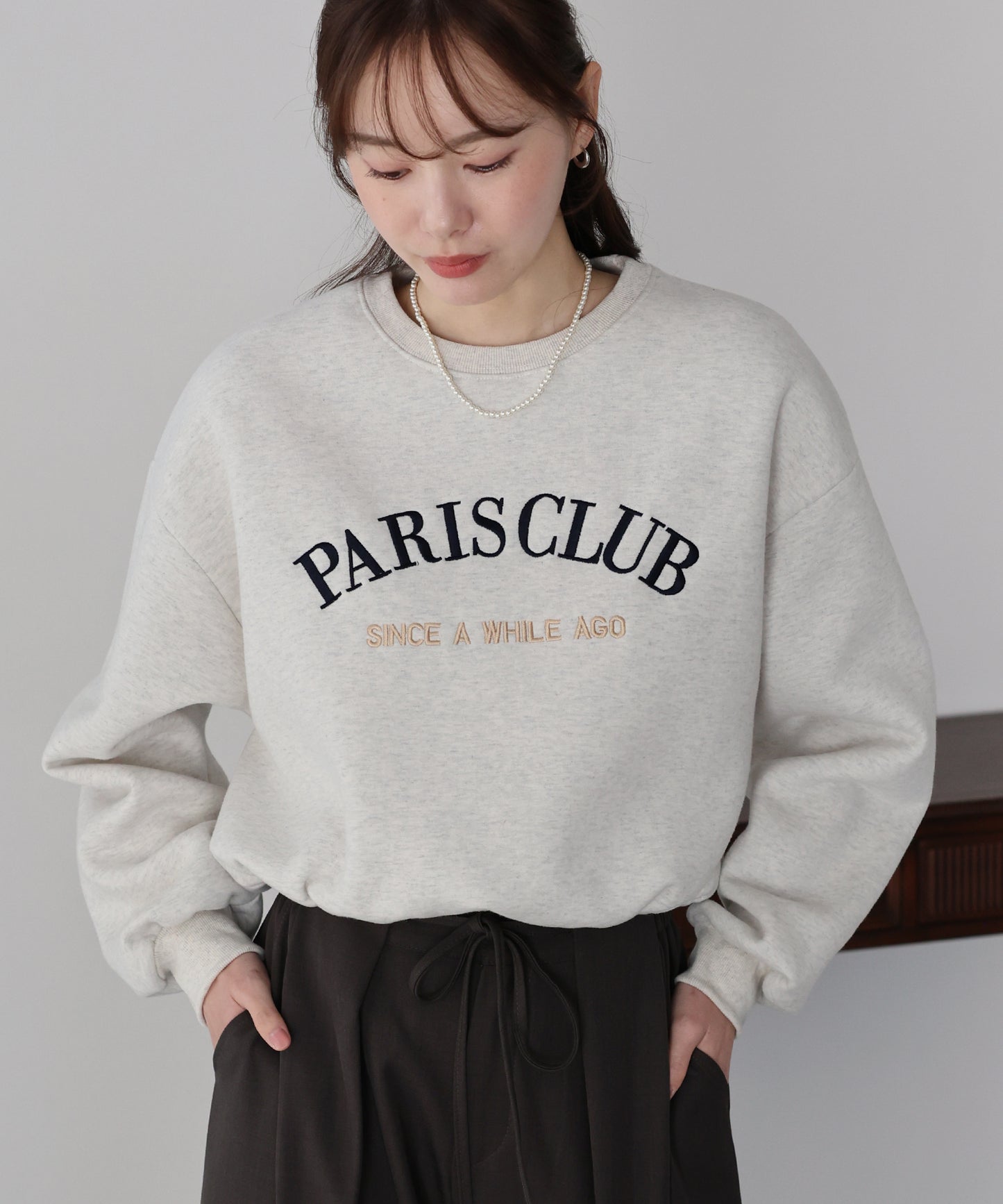 【早割5％OFF】ロゴ刺繍ドロストスウェット