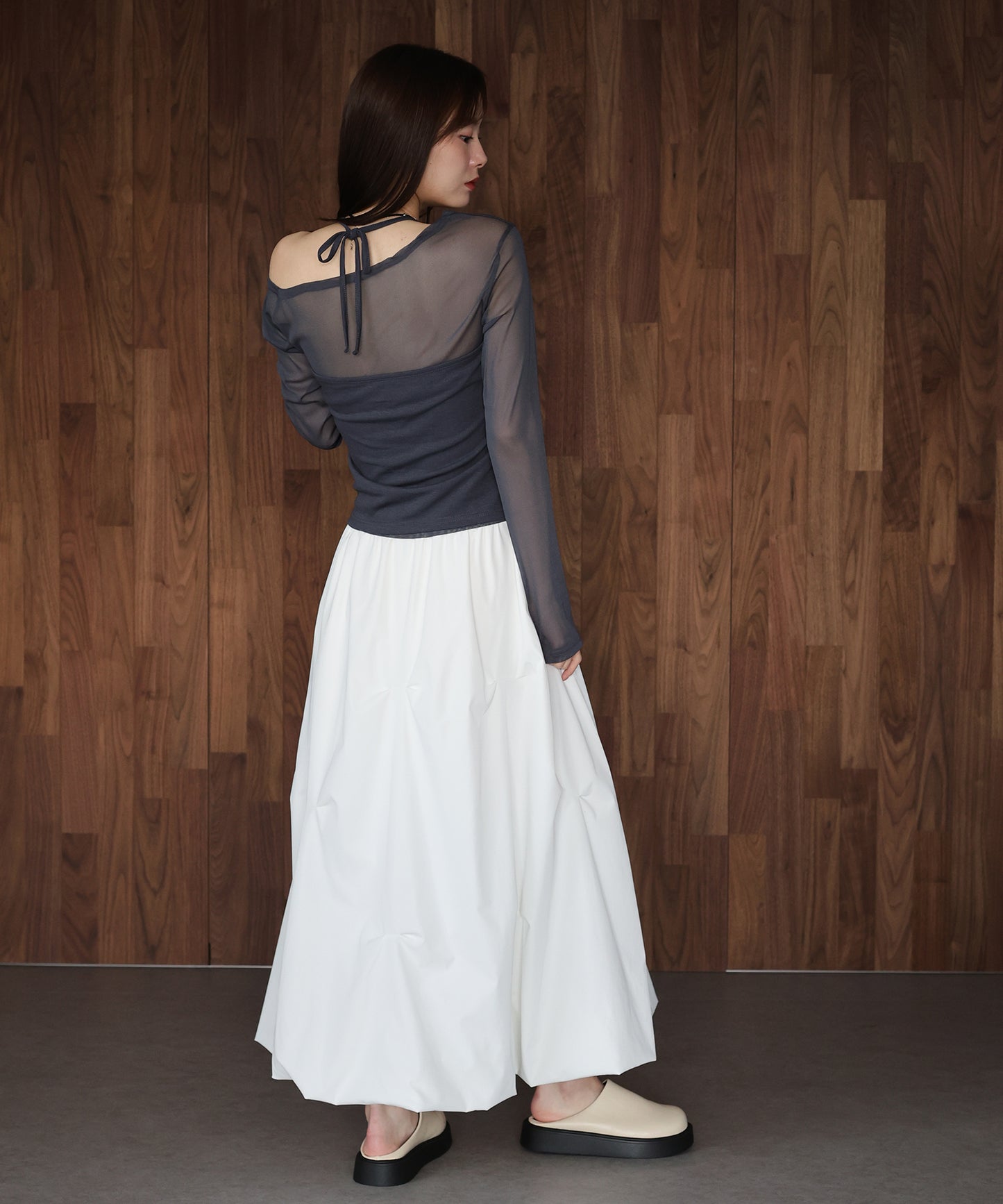 ランダムタックバルーンスカート[J by blue]