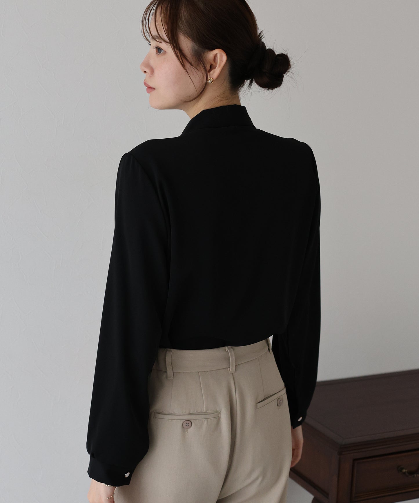 【早割5％OFF】メタルバーボウタイブラウス【メール便】