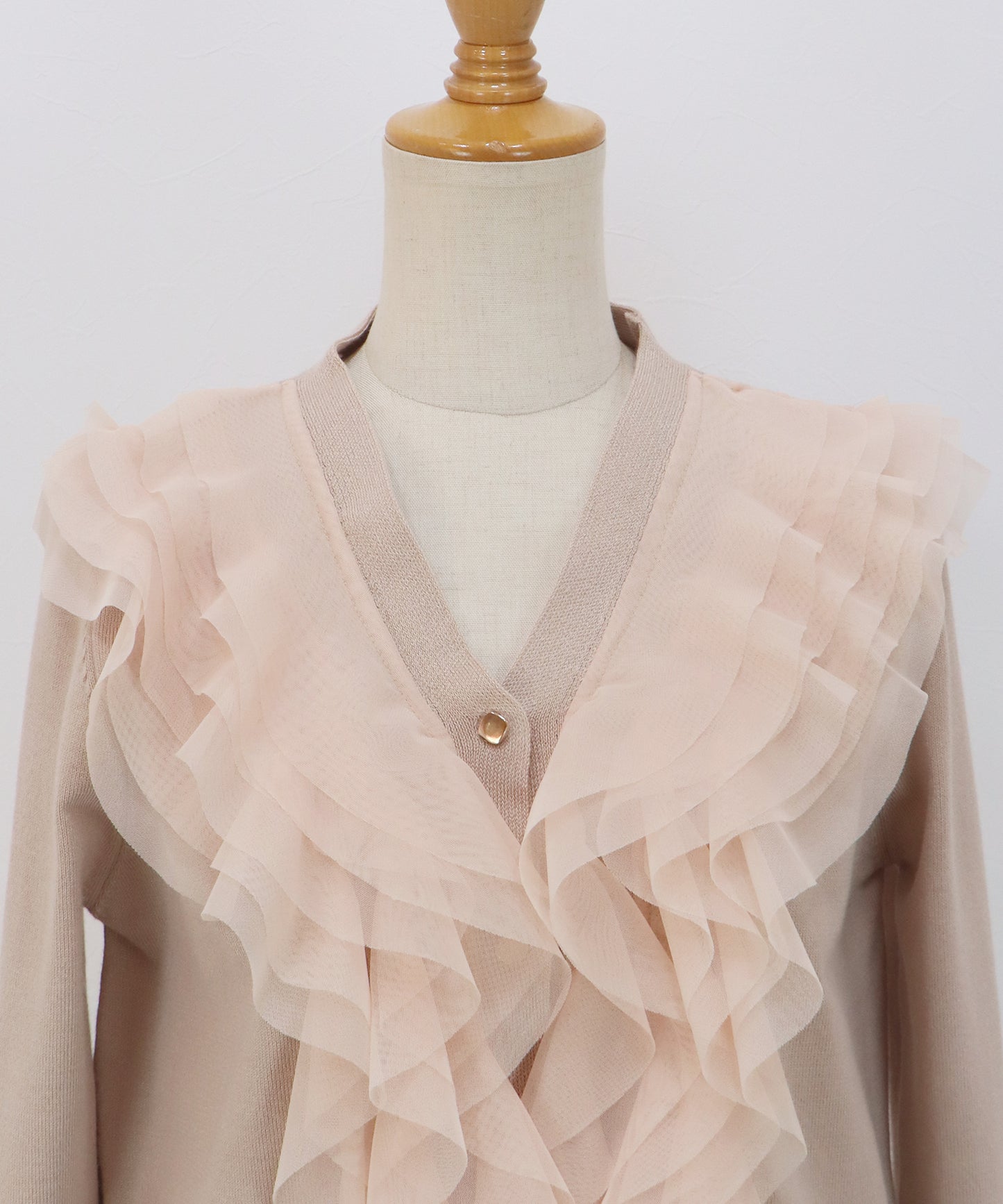 チュールフリルカーディガン