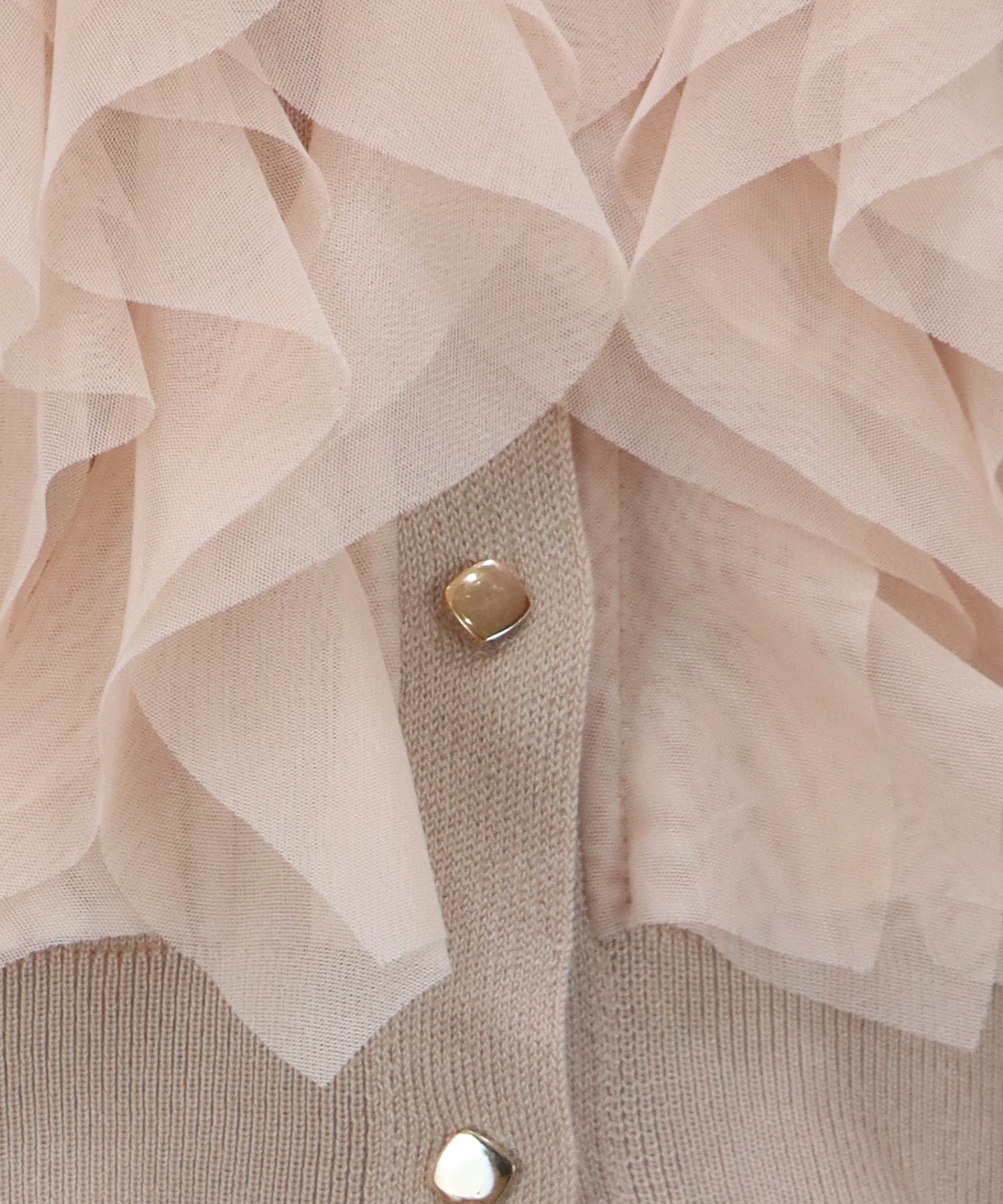 チュールフリルカーディガン