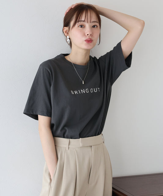 【TIME SALE】Bring Outロゴ刺繍Tシャツ【ネコポス】