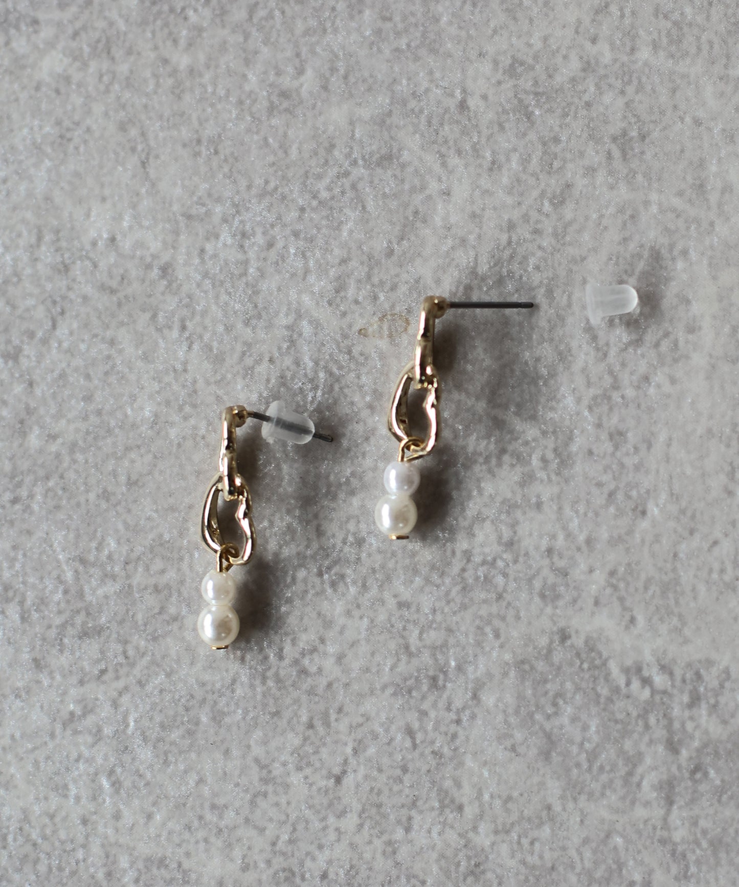 ダブルハートピアス/ニッケルフリー【ネコポス】