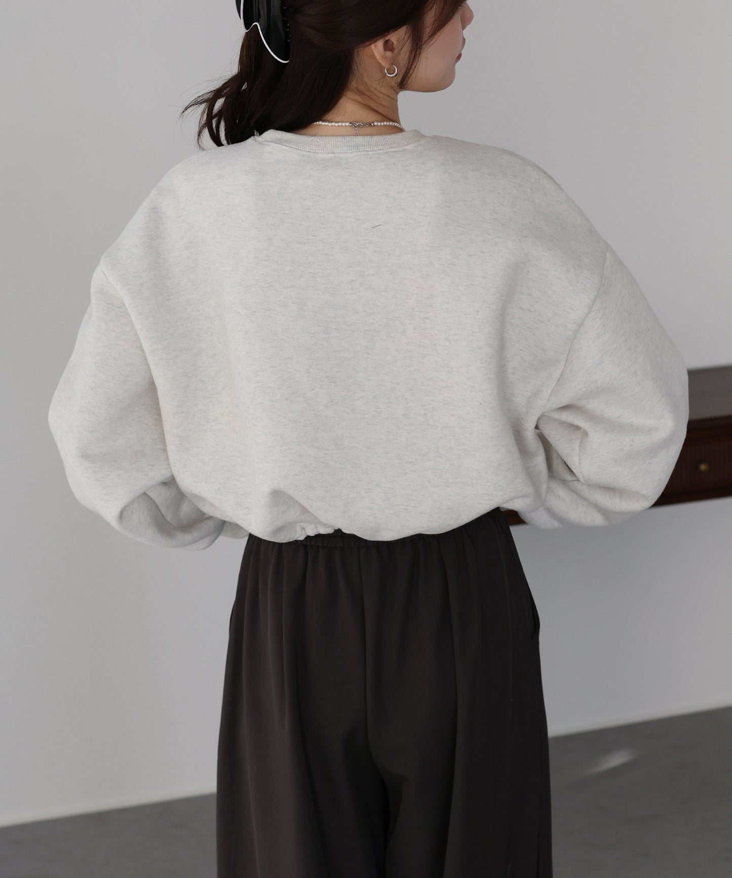 【早割5％OFF】ロゴ刺繍ドロストスウェット