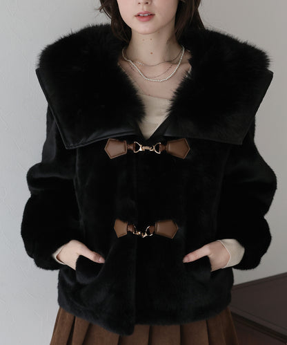 ビッグカラーファーコート