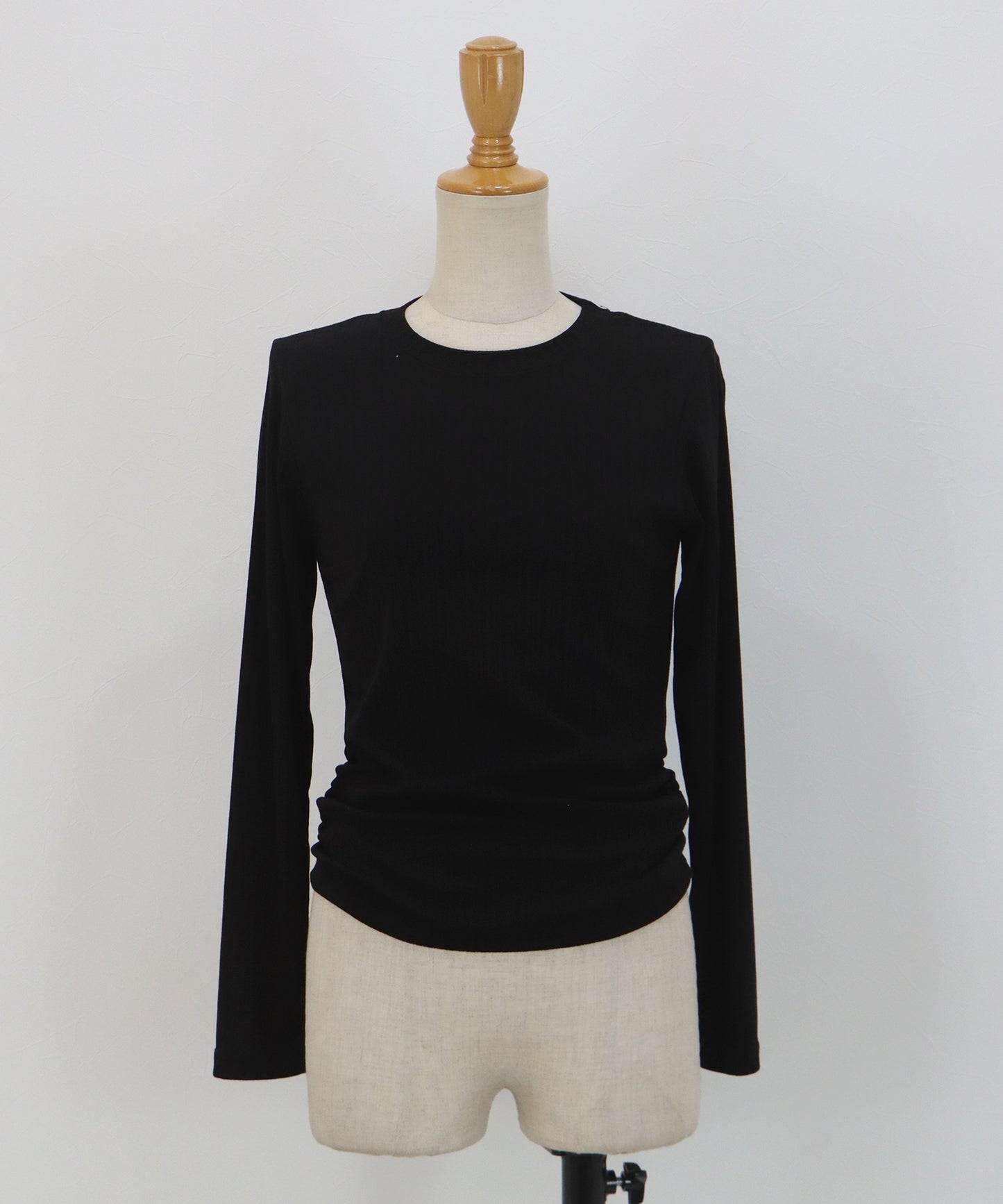 サイドギャザーシアーリブカットソー【ネコポス】