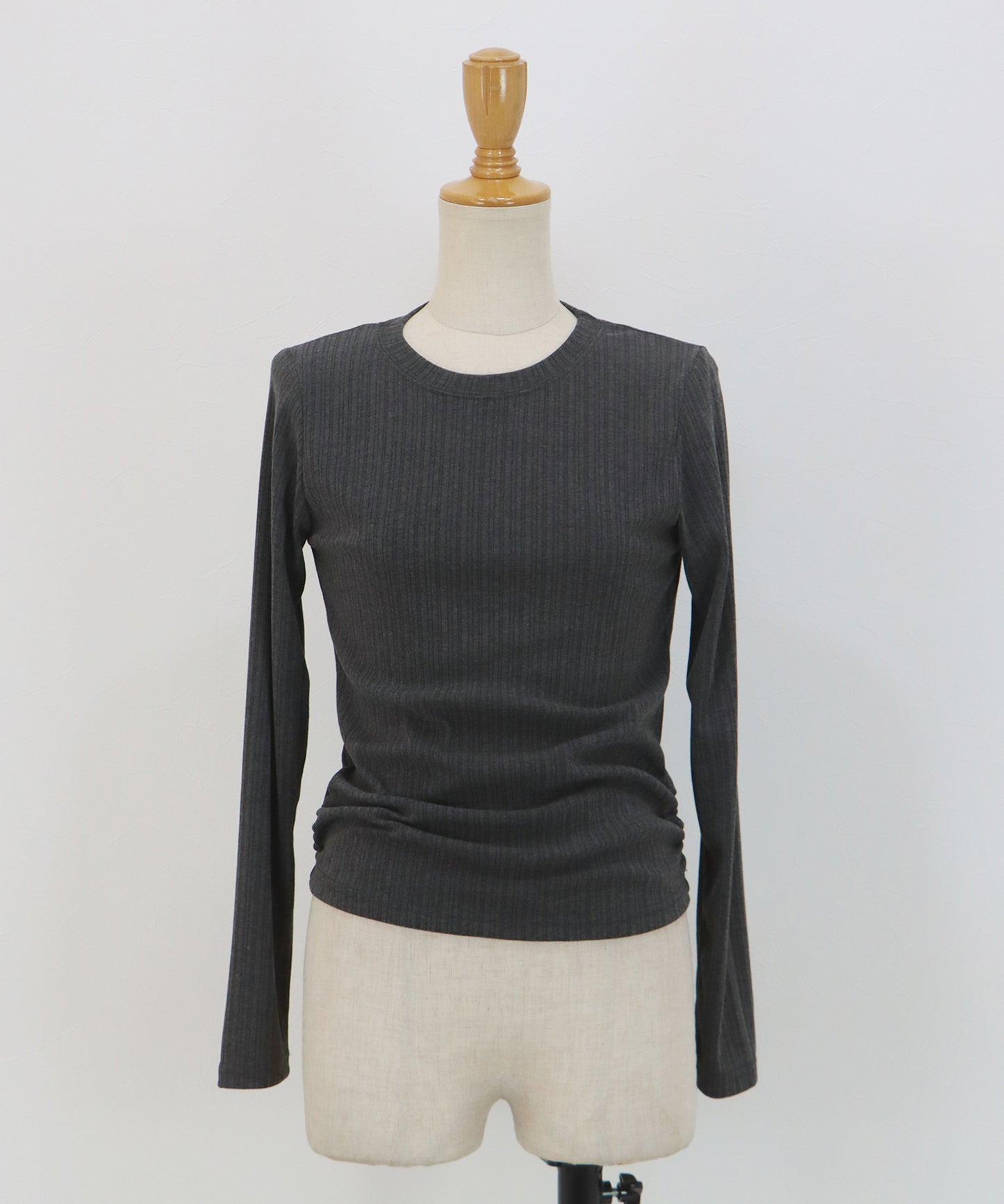 サイドギャザーシアーリブカットソー【ネコポス】